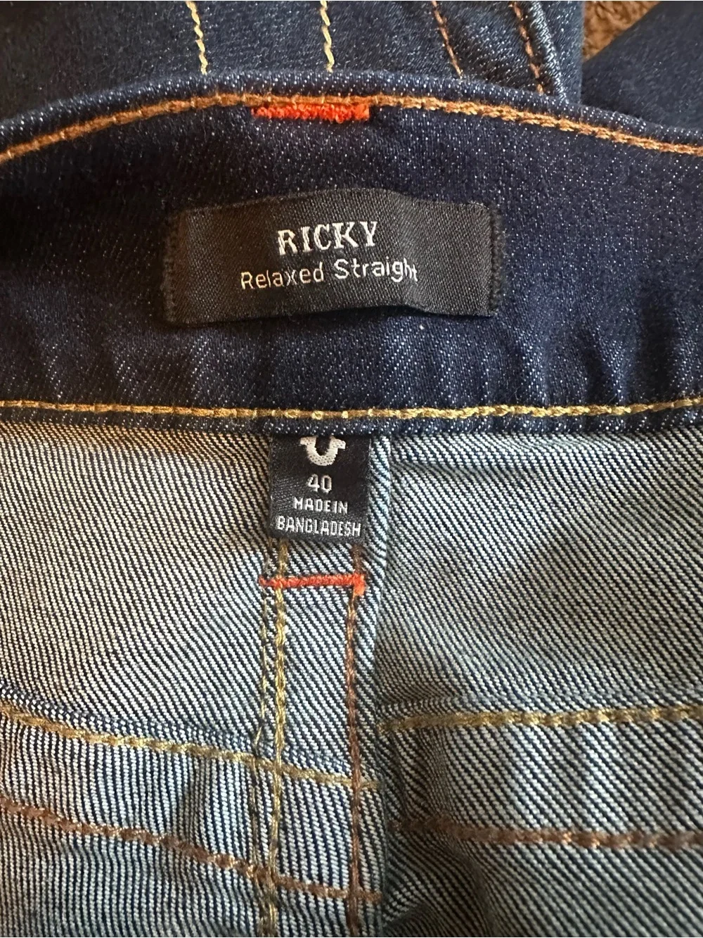 True Religion Ricky Men's Denim Shorts Cut Off Size 40 Dark Wash Flap Pocket